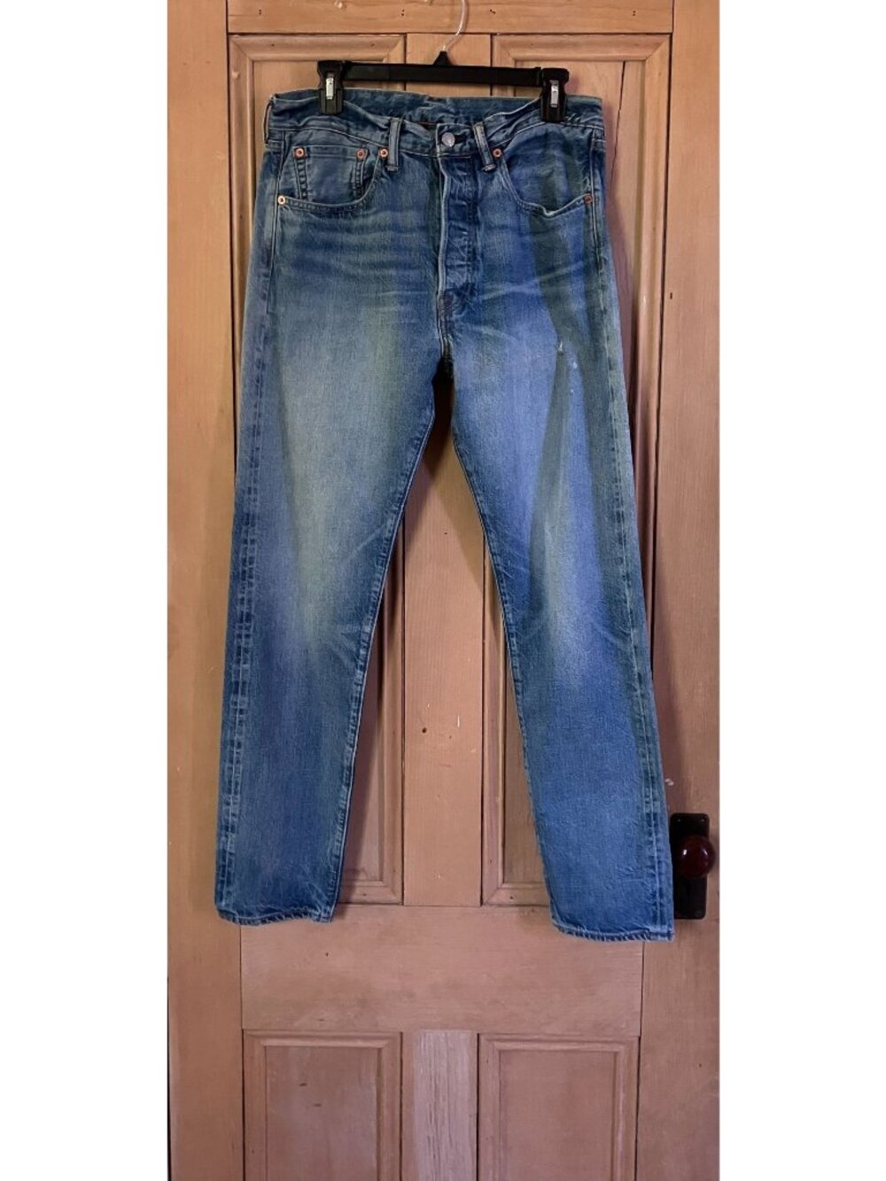 LEVI'S Mens Rare White Oak Cone Denim USA Button Fly Jeans 32x29* Blue AN EXC